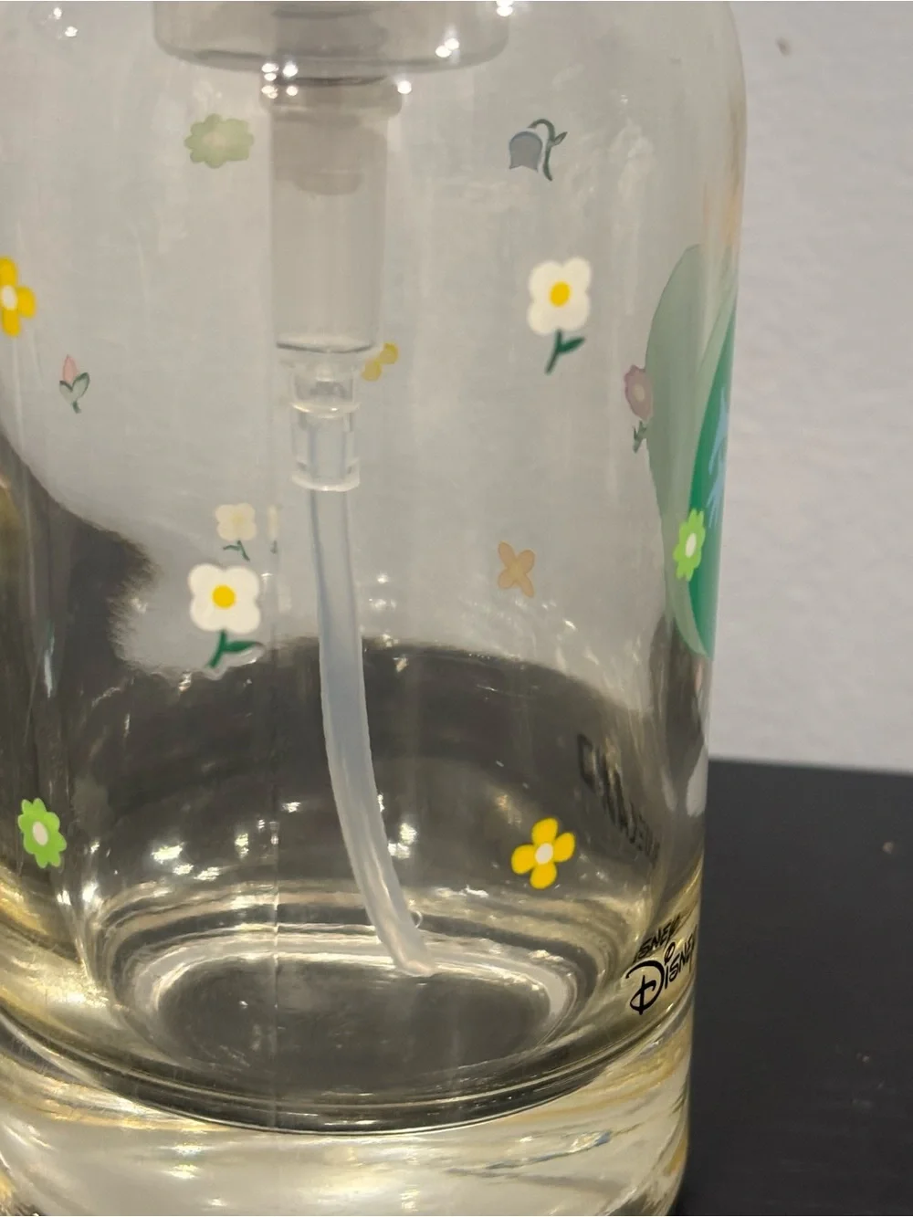 Disney x blueland Daisy Duck Kids Foaming Soap Dispenser floral glass new